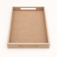Cargar imagen en el visor de la galería, Charola de Mdf Con Asas Para Regalos Eventos Desayuno Sorpresa