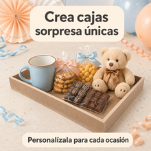 Cargar imagen en el visor de la galería, Charola Bandeja Mdf Para Regalos Eventos Desayuno Sorpresa