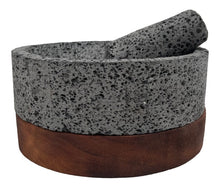 Load image in gallery viewer, Molcajete of Volcanic Stone with Base (Small)