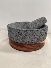 Load image in gallery viewer, Molcajete of Volcanic Stone with Base (Small)