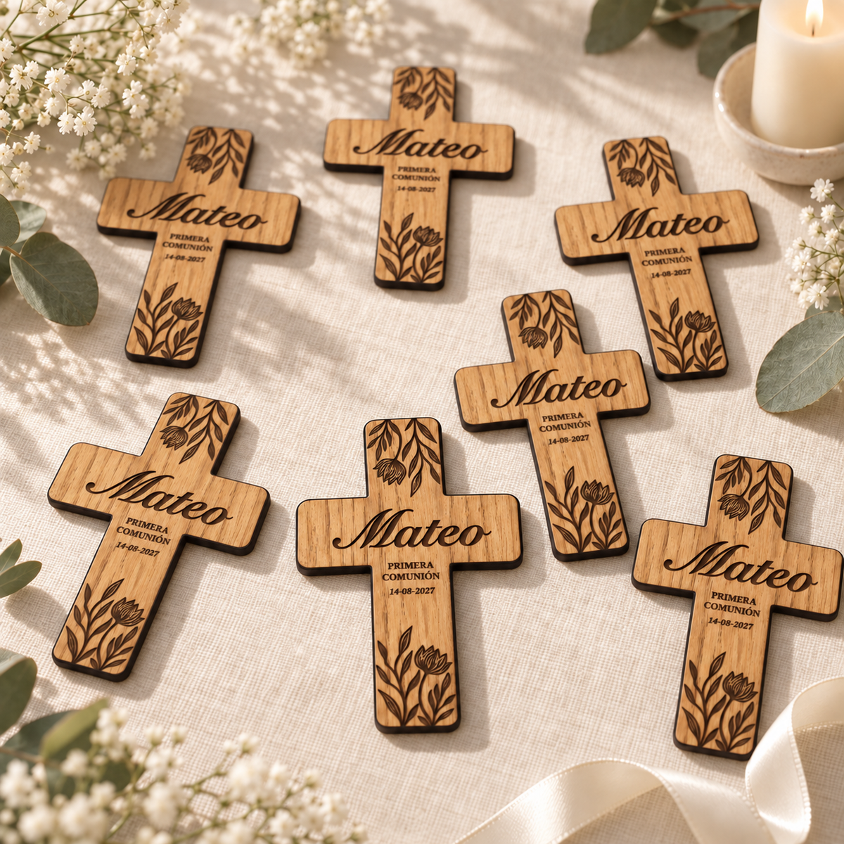 Cruz Personalizada con Imán para Eventos