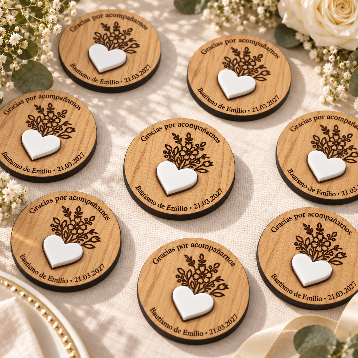 Imán Circular Personalizado con Acrílico para Eventos