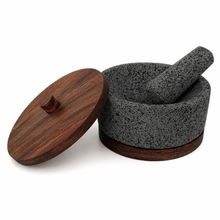 Load image in gallery viewer, Molcajete of Volcanic Stone with Base (Large)