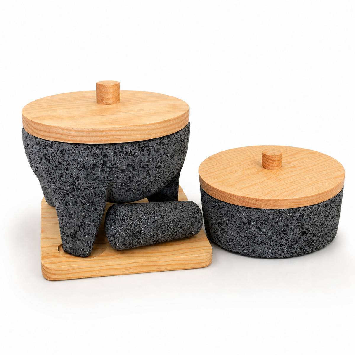 Kit Básico | Molcajete Tradicional y Tortillero Xomolli Personalizados