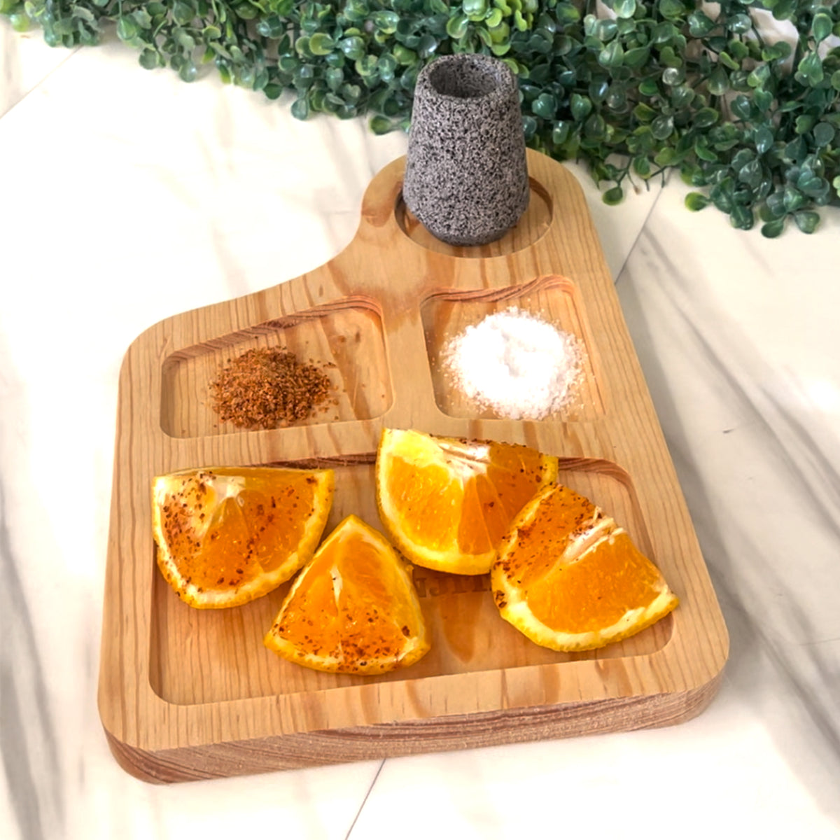 Tabla Botanera Mezcalera para Shots - Premium Madera Estufada de Pino