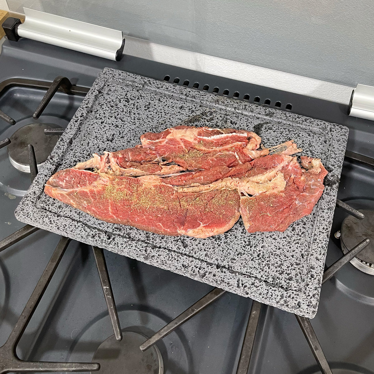 Remate- Comal | Plato Rectangular De Piedra Volcánica 35x25cm