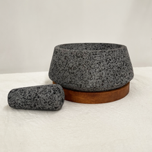 Load image in gallery viewer, Molcajete of Volcanic Stone with Base (Large)