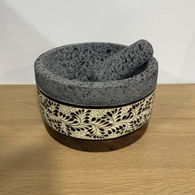 Load image in gallery viewer, Molcajete of Volcanic Stone with Base (Large)