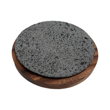 Cargar imagen en el visor de la galería, Plato de Piedra Volcánica Circular con Base