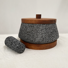 Load image in gallery viewer, Molcajete of Volcanic Stone with Base (Large)