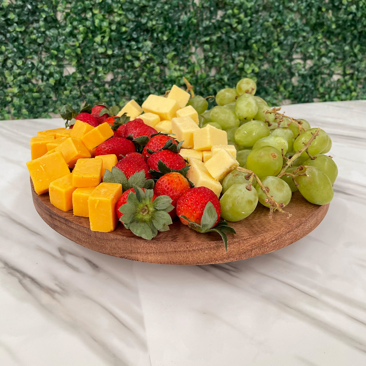 Lazy Susan de Madera Solida de Parota para Presentar Alimentos / Tabla Rotativa