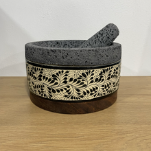Load image in gallery viewer, Molcajete of Volcanic Stone with Base (Large)