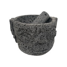 Load image in gallery viewer, Molcajete of Volcanic Stone with Base (Large)