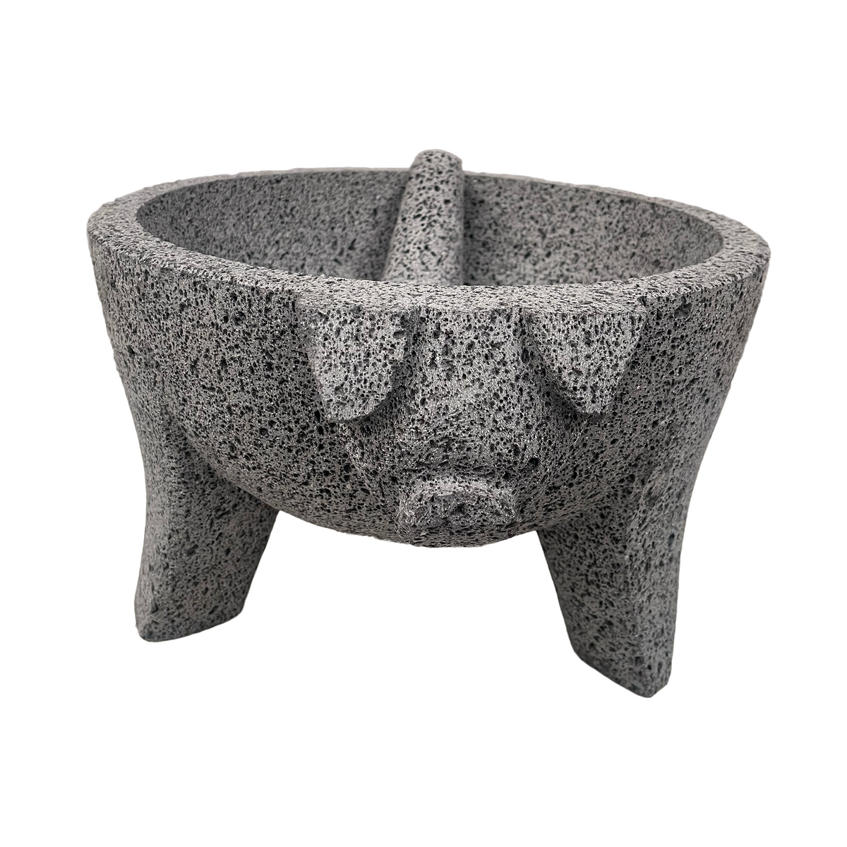 Molcajete de Piedra Volcánica de Cochinito (8 Litros)