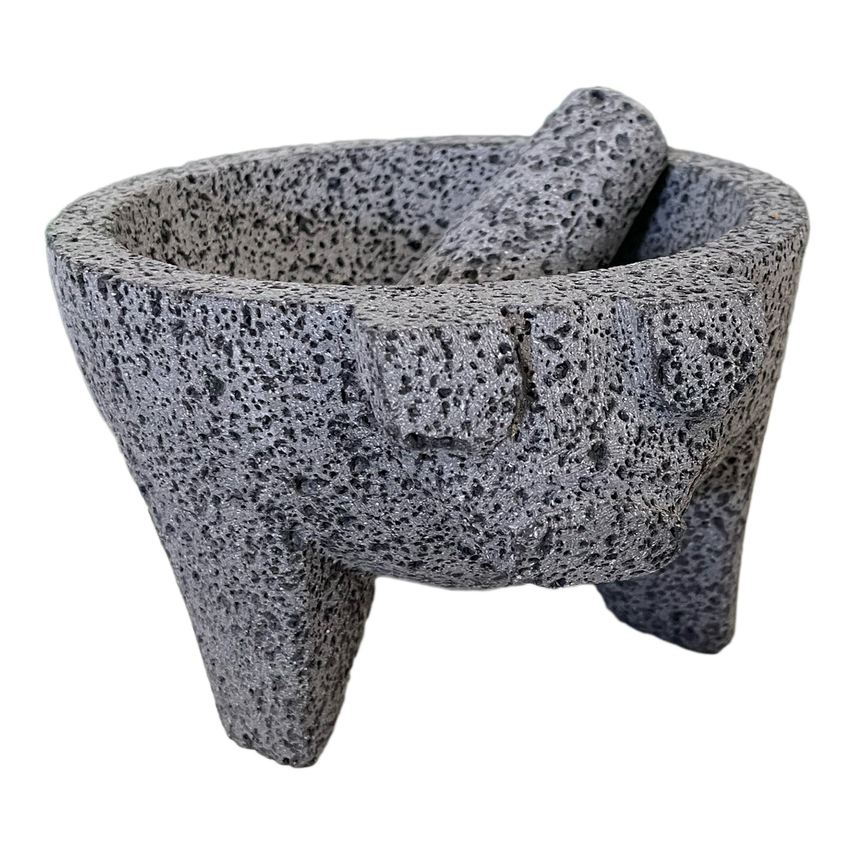 Molcajete de Piedra Volcánica de Cochinito