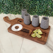 Cargar imagen en el visor de la galería, Kit De 4 Tequileros De Piedra Volcánica | Caballitos | Shots