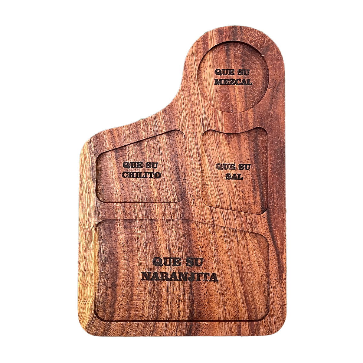 Tabla Botanera Mezcalera para Shots - Premium Madera Estufada de Parota