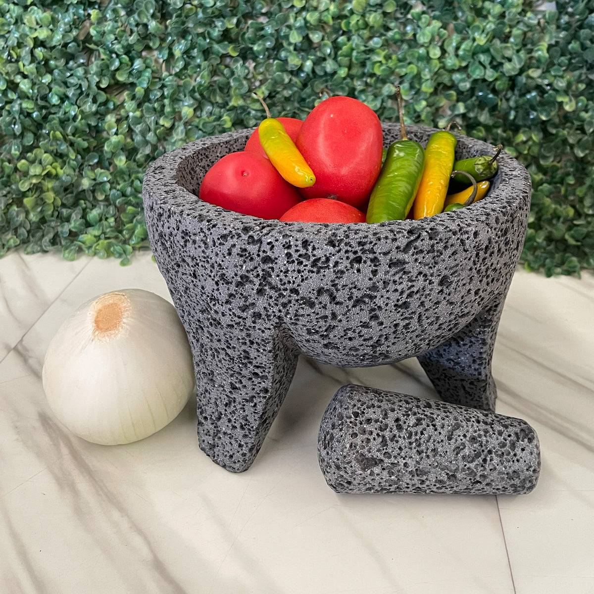 Remate - Molcajete Tradicional de Piedra Volcánica