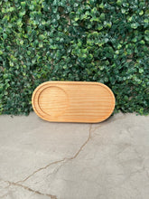 Load image in gallery viewer, Mini Charola de pino ovalada (porta velas / vasos)