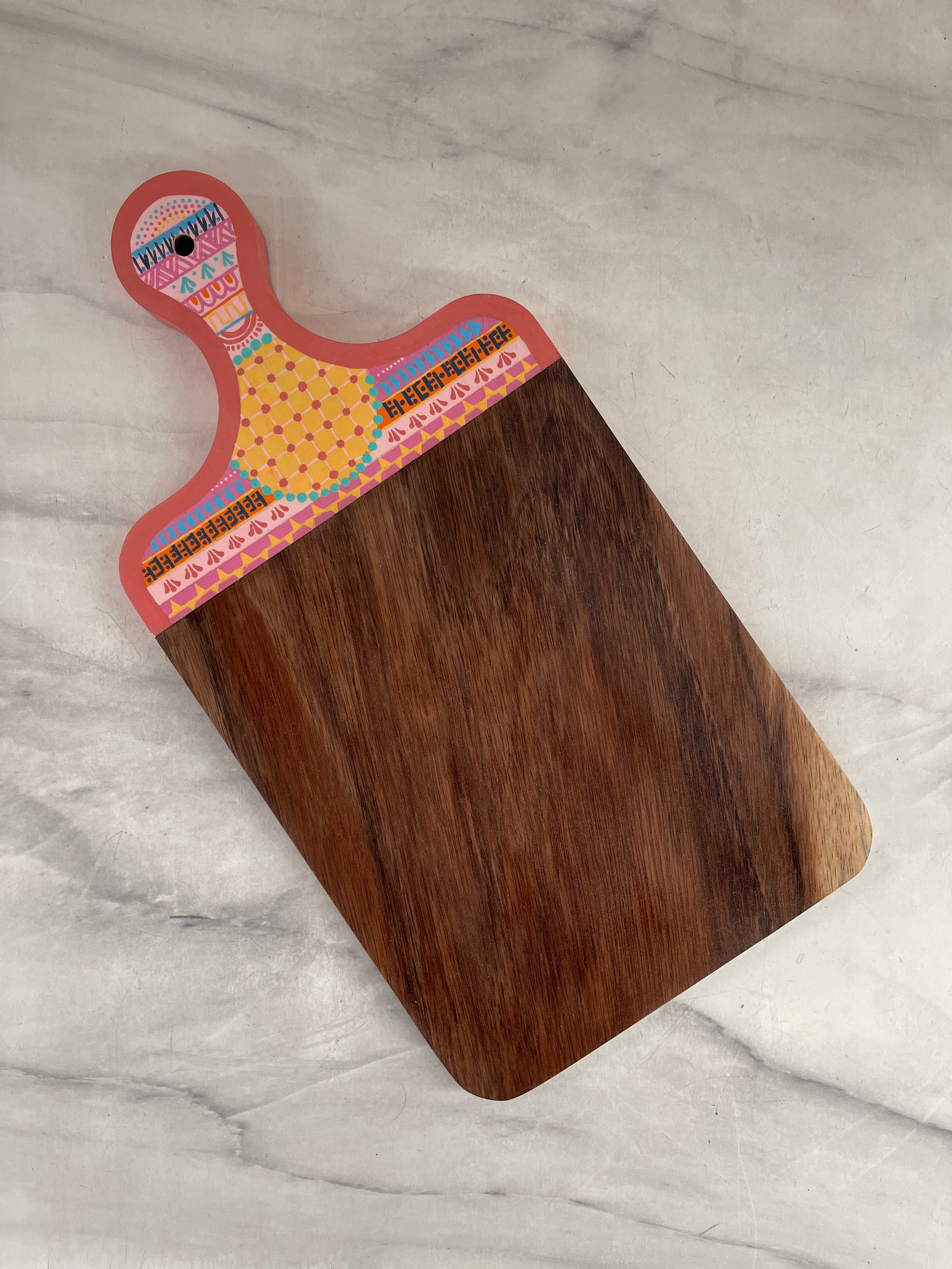 Tabla con Mango Pintada a Mano