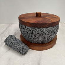 Load image in gallery viewer, Molcajete of Volcanic Stone with Base (Large)