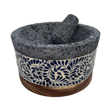 Load image in gallery viewer, Molcajete of Volcanic Stone with Base (Large)