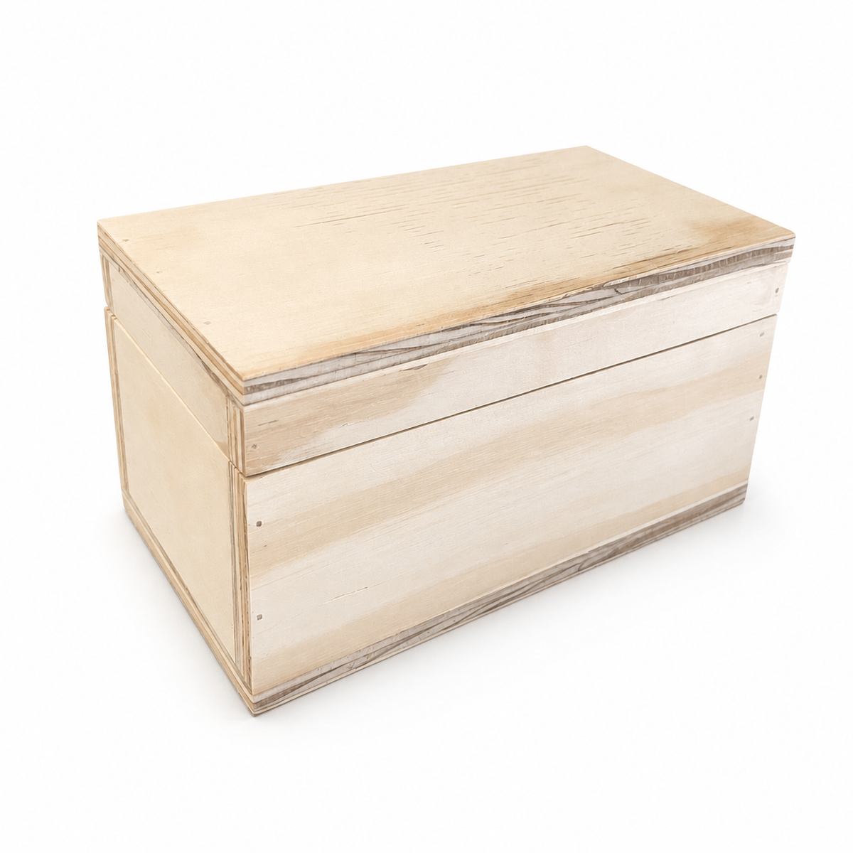 Caja Para Regalo De Triplay De Pino Con Tapa