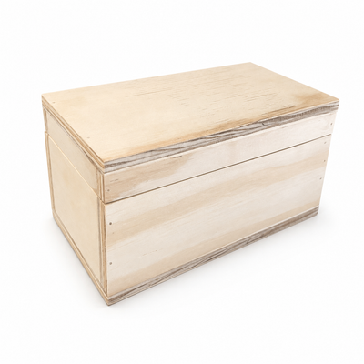 Caja Para Regalo De Triplay De Pino Con Tapa