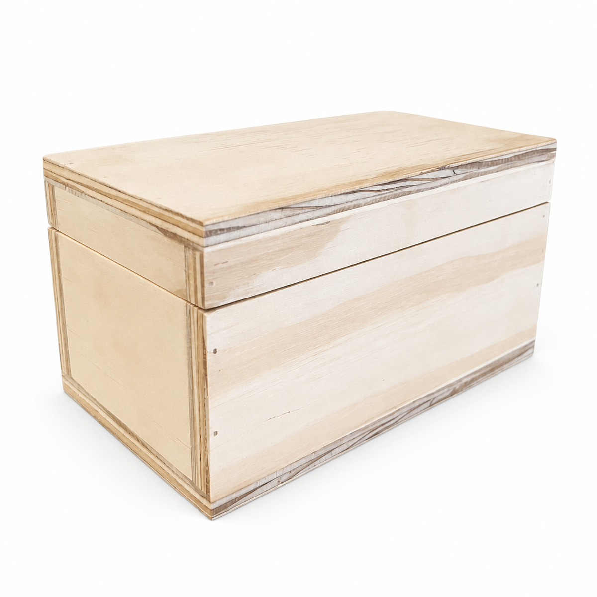 Caja Para Regalo De Triplay De Pino Con Tapa