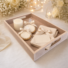 Cargar imagen en el visor de la galería, Charola de Mdf Con Asas Para Regalos Eventos Desayuno Sorpresa
