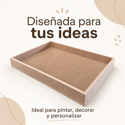 Charola Bandeja Mdf Para Regalos Eventos Desayuno Sorpresa