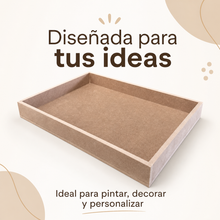 Cargar imagen en el visor de la galería, Charola Bandeja Mdf Para Regalos Eventos Desayuno Sorpresa
