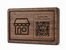 Load image in gallery viewer, Letrero QR Personalizado para Negocio con Soporte | Pino o Parota
