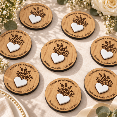 Imán Circular Personalizado con Acrílico para Eventos