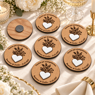 Imán Circular Personalizado con Acrílico para Eventos