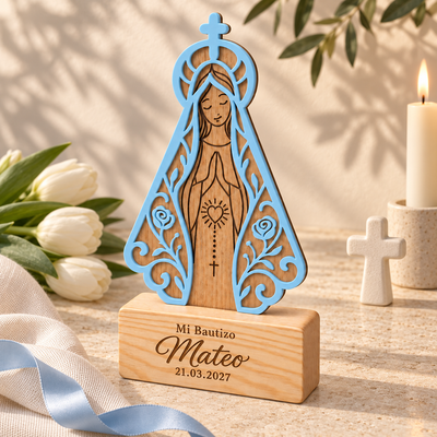 Virgencita Personalizada para Centro de Mesa