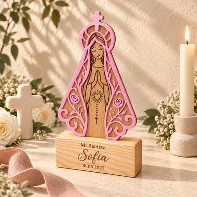 Virgencita Personalizada para Centro de Mesa