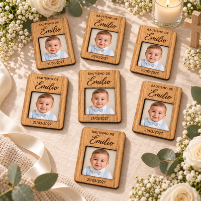 Portarretrato Magnético Personalizado con Foto para Eventos