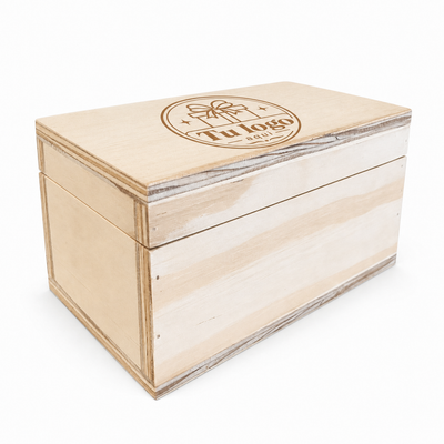 Caja Para Regalo De Triplay De Pino Con Tapa