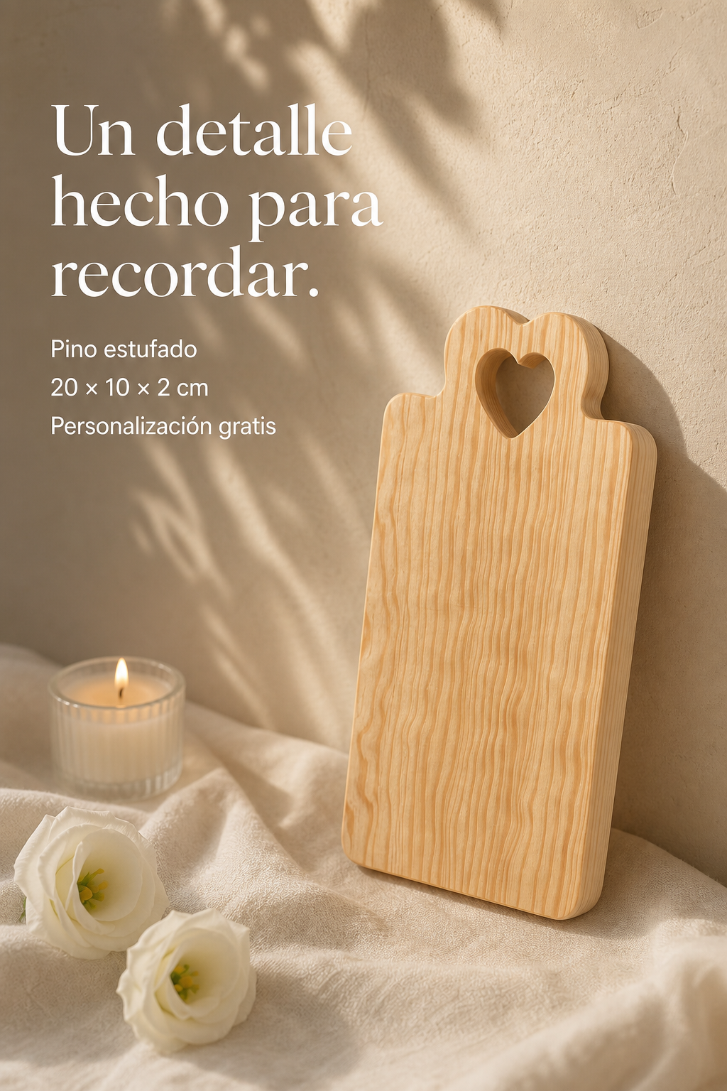 Mini Tabla para Eventos Agarradera de Corazón