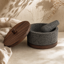 Load image in gallery viewer, Molcajete of Volcanic Stone with Base (Large)
