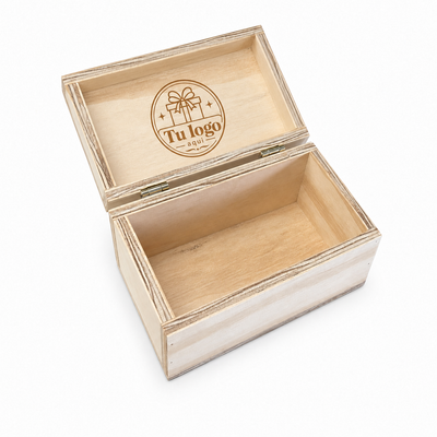 Caja Para Regalo De Triplay De Pino Con Tapa