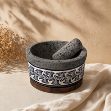 Load image in gallery viewer, Molcajete of Volcanic Stone with Base (Large)
