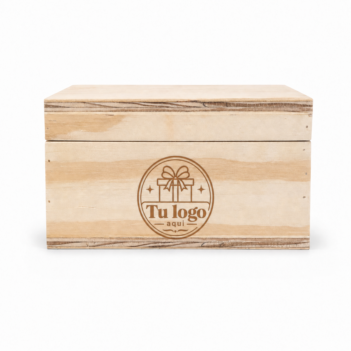 Caja Para Regalo De Triplay De Pino Con Tapa