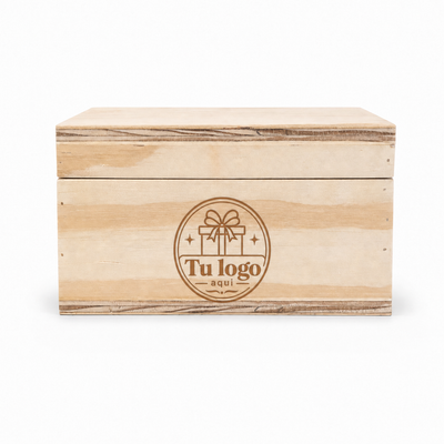 Caja Para Regalo De Triplay De Pino Con Tapa
