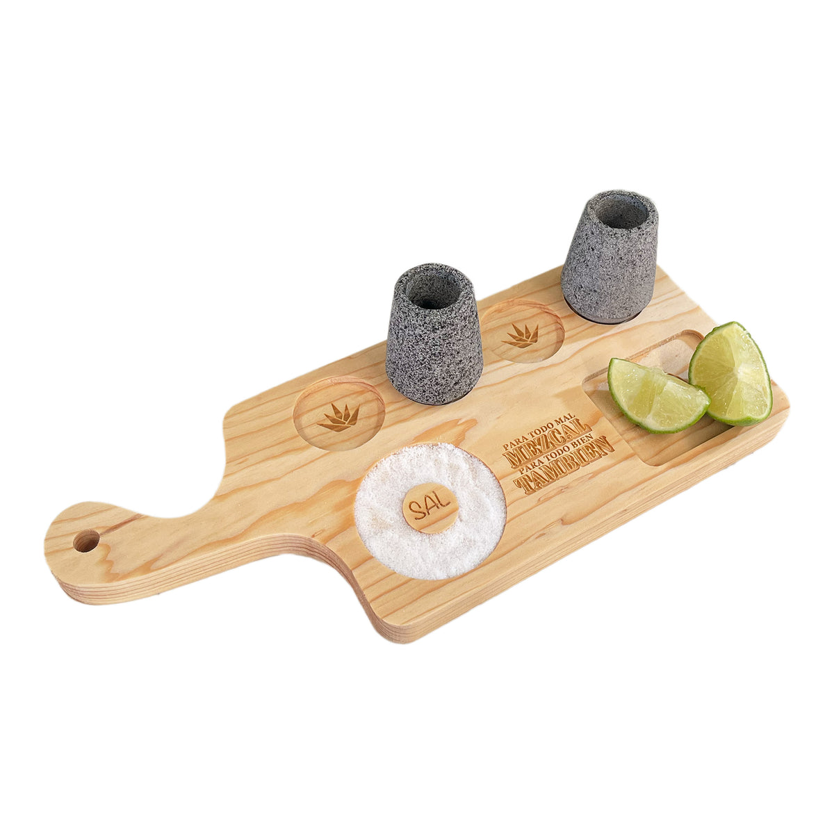 Tabla Tequilera Mezcalera Con Mango - Madera de Pino Estufada