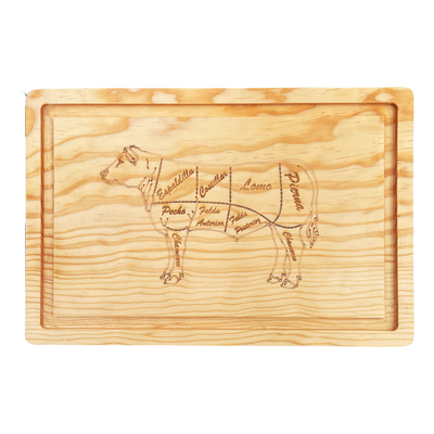 Tabla Premium - Madera Pino Estufado (Cortes de Carne)