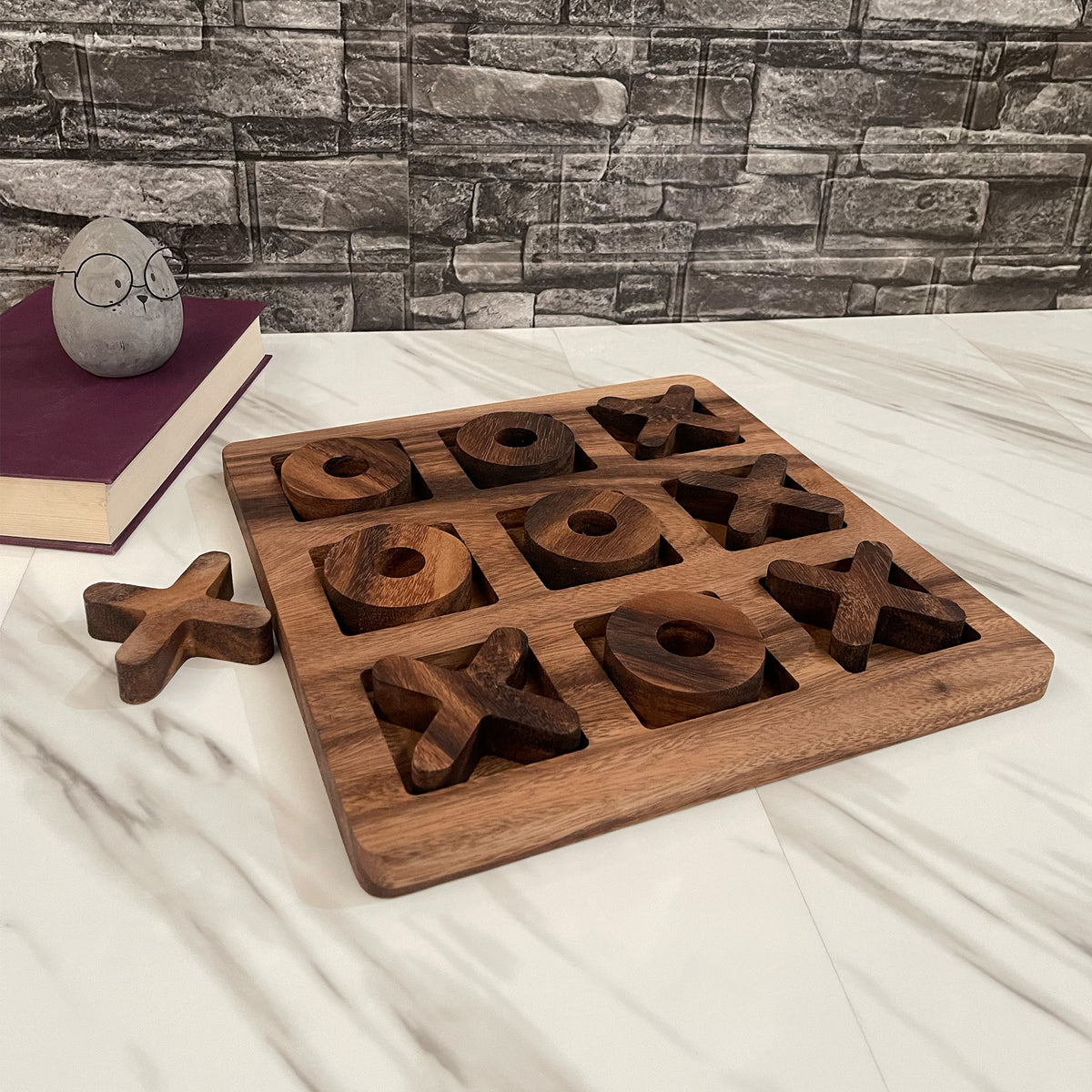 Juego del Gato de Madera 30x30cm | Juego de Estrategia o Artículo de Decoración