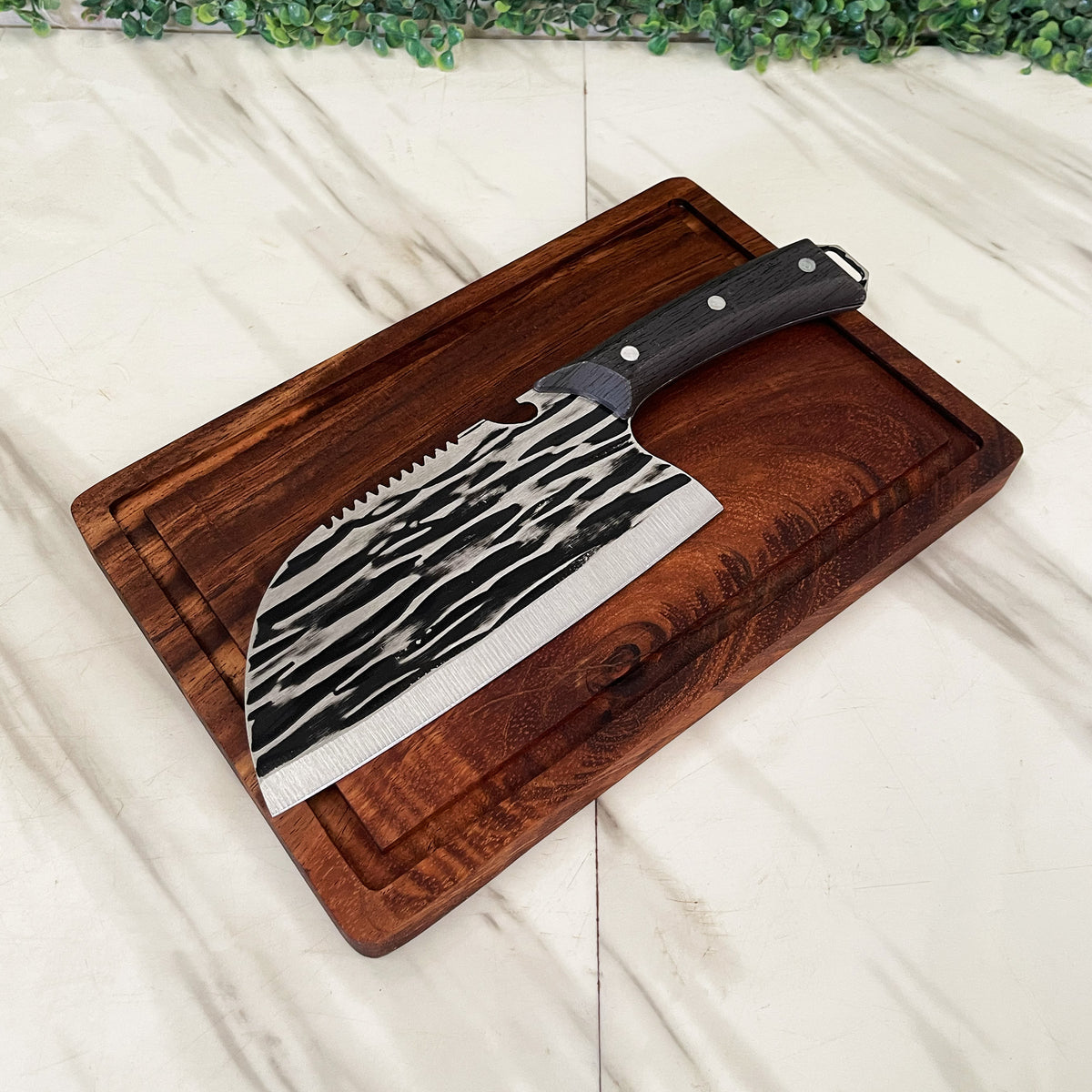 Hacha De Cocina con Sierra y Destapador