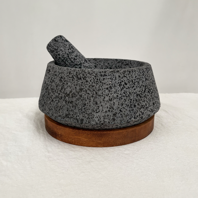 Remate - Molcajete de Piedra Volcánica  - Tectoc 21cms